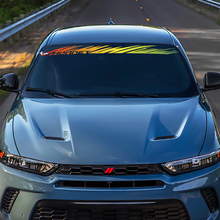 Windschutzscheibe Farbbanner Aufkleber - benutzerdefinierte Vinylgrafik für Dodge Hornet
 3