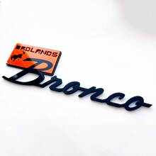 Bronco Badlands Fender Abzeichen Heckklappe Emblem 3D Abzeichen Schwarz gegen Blau 1
 2