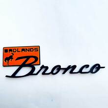 Bronco Badlands Fender Abzeichen Heckklappe Emblem 3D Abzeichen Schwarz gegen Blau 1
 5