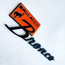Bronco Badlands Fender Abzeichen Heckklappe Emblem 3D Abzeichen Schwarz gegen Blau 1
 7