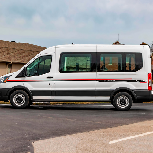 Transit Buchstaben Linie Seitenstreifen Vinyl Aufkleber 2 für Musclecar Transit
