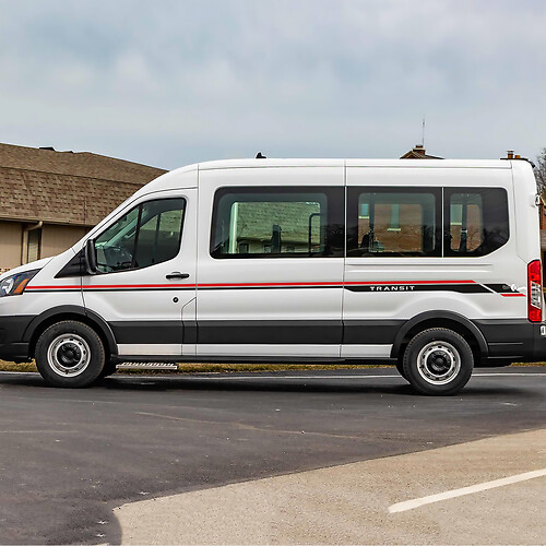 Ford Transit Vinyl Seitenstreifen Abziehbilder Zwei Farben
