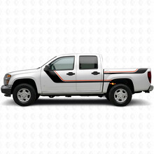 Schräg verlaufende obere Akzent-Tür- und Seitenvinylstreifen für Chevrolet Colorado 1. Generation 2004-2012_2