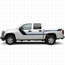 Schräg verlaufende obere Akzent-Tür- und Seitenvinylstreifen für Chevrolet Colorado 1. Generation 2004-2012_3