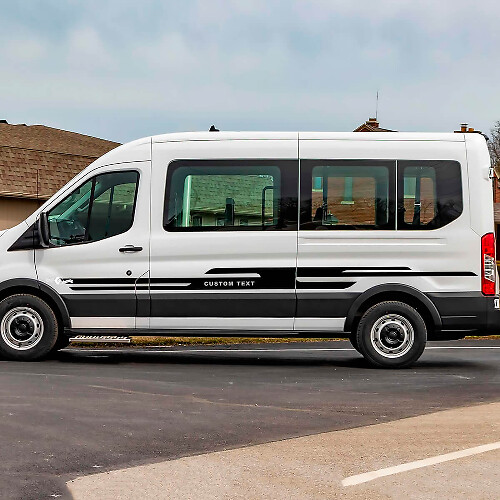 Ford Transit benutzerdefinierte Text Vinyl Seitenstreifen Abziehbilder
 1