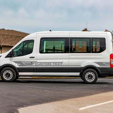 Benutzerdefinierte Text-Seitenstreifen Vinylaufkleber 2 für Ford Transit 2