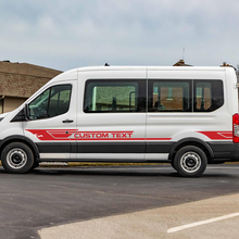 Ford Transit benutzerdefinierter Text Vinyl Seitenstreifen Abziehbilder 2
 3