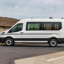 Ford Transit karierte Vinyl-Seitenstreifen Aufkleber Sticker
 2