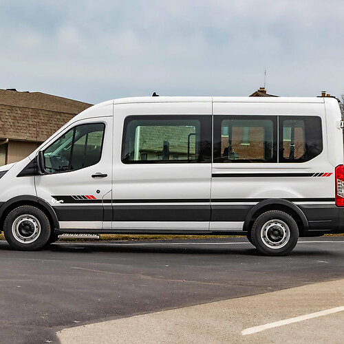 Ford Transit Racing Graphics Vinyl Seitenstreifen Aufkleber Aufkleber
