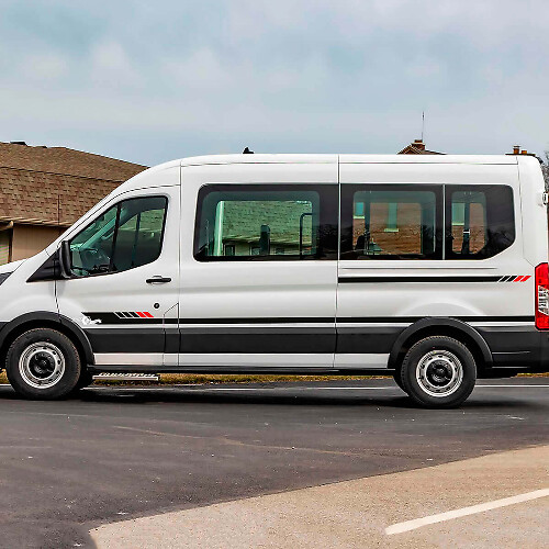 Ford Transit Racing Graphics Vinyl Seitenstreifen Aufkleber Aufkleber
