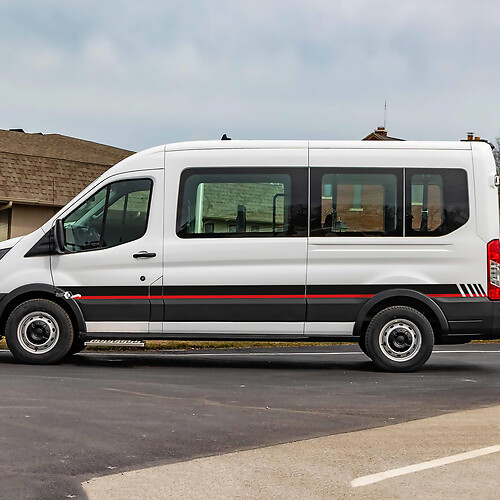 Ford Transit Racing Graphics Vinyl Seitenstreifen Aufkleber 2
