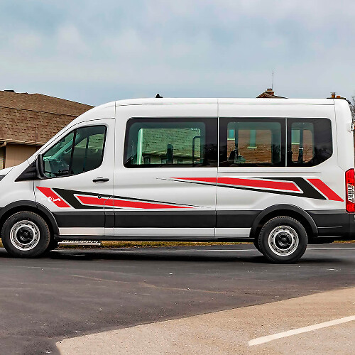 Ford Transit Racing Stammesgrafik Vinyl Seitenstreifen Aufkleber 2
