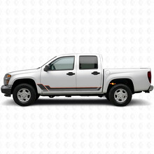 Winkelige Umriss-Türen- & Schweller-Vinylstreifen für Chevrolet Colorado 1. Generation 2004-2012_2