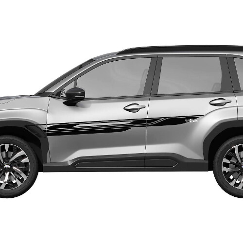 Seitentüren Schweller Racing Streifen Vinyl Dekor Aufkleber 5 für Subaru