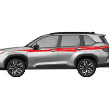 Seitentüren Rocker Panel Racing Stripes Vinyl -Aufkleber - Grafikaufkleber Universal Fit Suba 5
 3