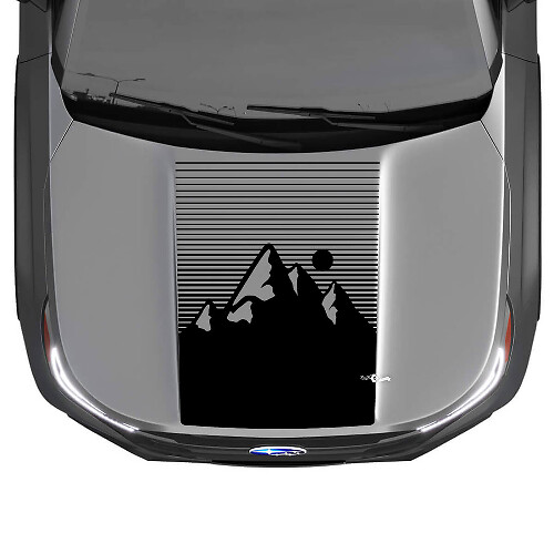 Berge Hood Vinyl Aufkleber Grafik für Subaru Forester
