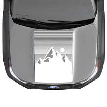 Bergsonnenuntergang Motorhauben Vinyl-Streifen Aufkleber Dekor für Subaru Forester 2