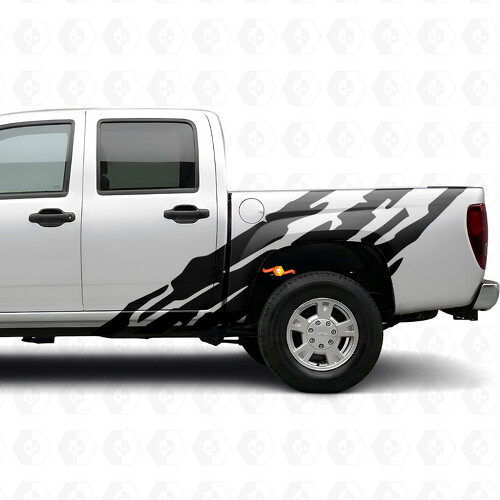 Gezackte Tür- und Bettrand-Vinylstreifen für Chevrolet Colorado 1. Generation 2004-2012