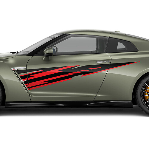 Seitentüren Grafik-Aufkleber Kit für Nissan GT-R 2
