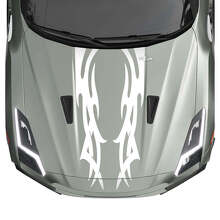 Hood Dual Tribal Graphics Stripes Decal Kit für Nissan GT-R
 2