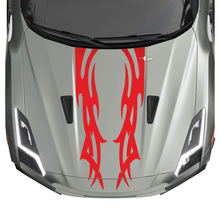 Hood Dual Tribal Graphics Stripes Decal Kit für Nissan GT-R
 3
