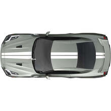 Komplettes Dual Racing Streifen Aufkleber Set 2 für Nissan GT-R 2