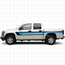 Retro obere Gürtellinien-Tür- & Seitenverkleidungs-Vinylstreifen für Chevrolet Colorado 1. Gen 2004-2012_2