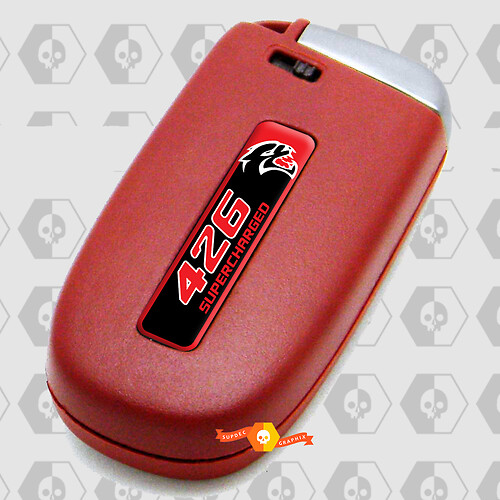 2x 426 Supercharged Hellcat Challenger/Ladegerät/Durango Key FOB Inlays Emblem Domed Decal 2
