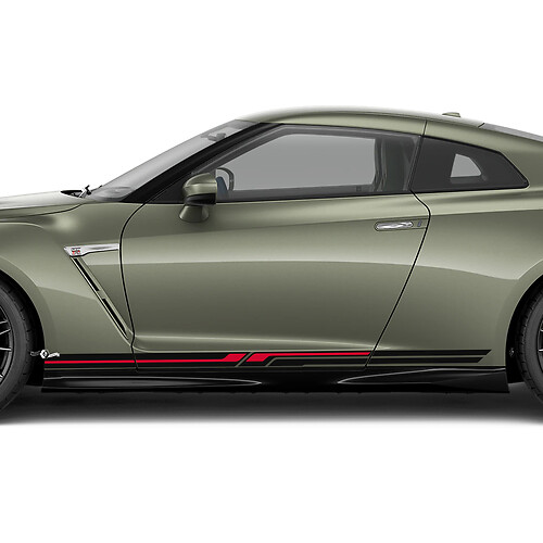 Seitentüren Rocker Panel Grafik-Aufkleber-Kit für Nissan GT-R 2 Farben
