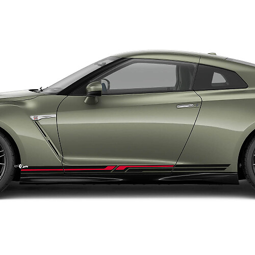 Seitentüren Rocker Panel Grafik Aufkleber Kit für Nissan GT-R 2 Farben
