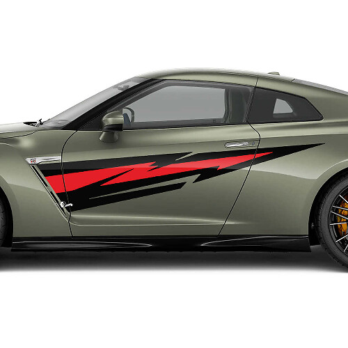 Lightning Seiten-Tür-Grafik-Aufkleber-Set für Nissan GT-R 1
