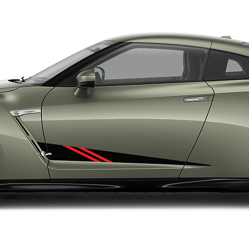 2x Seitentüren Grafik-Hash-Aufkleber Kit für Nissan GT-R
