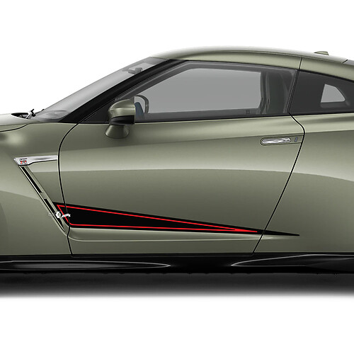 2x Seitentüren Grafik-Dreieck-Aufkleber-Kit für Nissan GT-R
