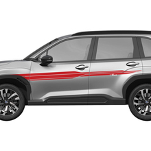 Seitentürstreifen Racing Stripes Vinylaufkleber - Grafiksticker universelle Passform für Subaru Forester 1
 3