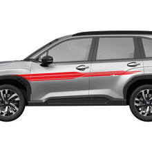 Seitentürstreifen Racing Stripes Vinylaufkleber - Grafiksticker universelle Passform für Subaru Forester 1
 3