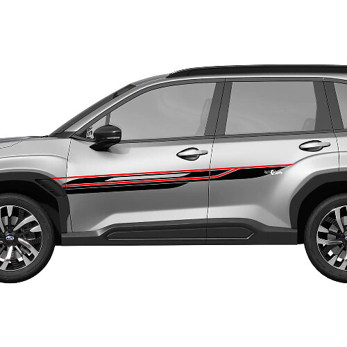 Seitentüren Rennstreifen Vinyl -Aufkleber - Grafikaufkleber Universal Fit Subaru Forester 2 Farben
