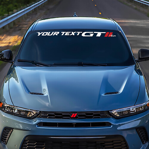GT Style Individuelle Schriftzug Windschutzscheiben-Vinylaufkleber für Dodge Hornet