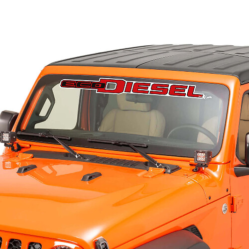 EcoDiesel Schriftzug Windschutzscheiben-Graphik Vinyl-Aufkleber 5 für Jeep Wrangler