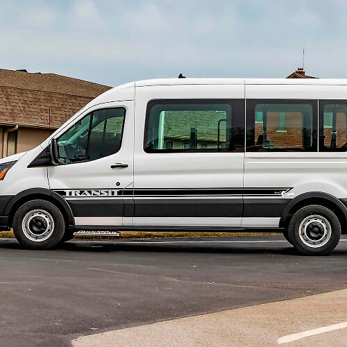 Transit-Buchstaben-Line-Seitenstreifen-Vinyl-Aufkleber für Ford Transit