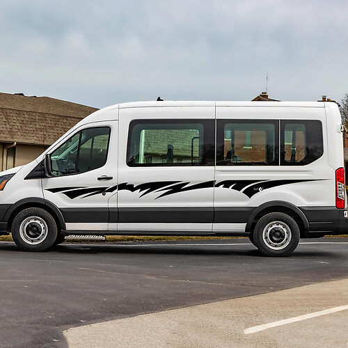 Ford Transit Vinyl Seitenstreifen Abziehbilder 3
