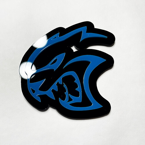 Custom 3D Badge Hellcat Dodge Fender Badges Heckklappe Emblem Frontgrill Abzeichen Blau
 1