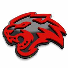 Individuelles 3D-Metallzeichen Wildcat Dodge Kotflügelabzeichen Heckklappenemblem Kühlergrill-Emblem vorne 2