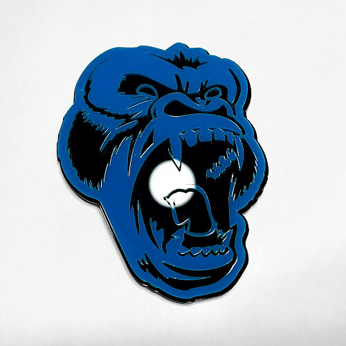 Individuelles 3D-Abzeichen Wütender Gorilla Kotflügel Heckklappe Frontgrill Abzeichen Emblem 2