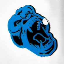 Individuelles 3D-Abzeichen Wütender Gorilla Kotflügel Heckklappe Frontgrill Abzeichen Emblem 2 3