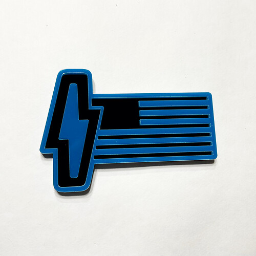 Ford 150 Lightning US Flag 3D Abzeichen - benutzerdefinierte Kotflügelzeichen Emblem rot und schwarz
