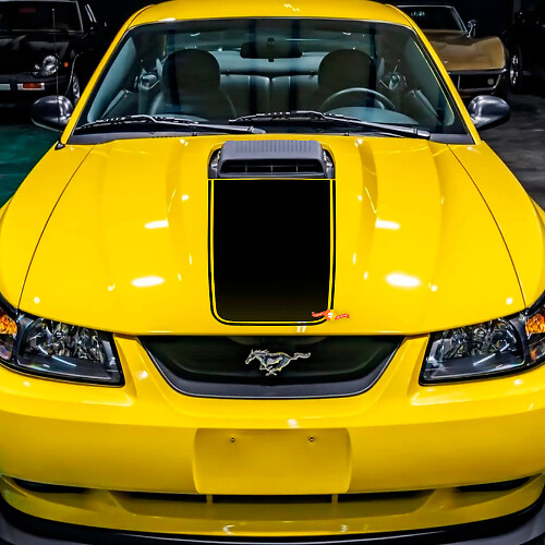 Hauben-Vinyl-Aufkleber 2 für Ford Mustang Mach 1