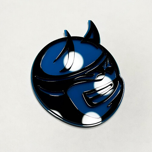 Custom 3D Badge Drag Bee Demon Dodge Ladegerät Challenger Logo Fender Abzeichen Emblem rot und grau
