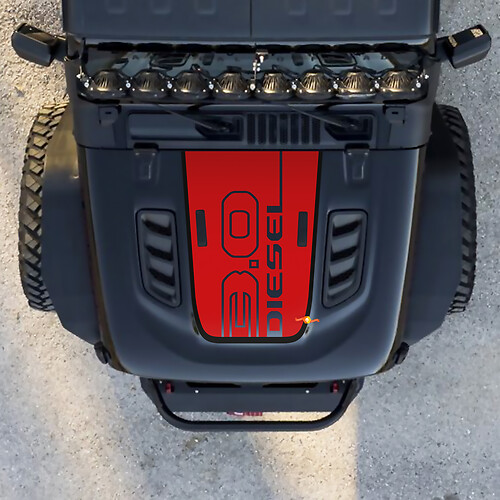 Hood 3.0 Diesel Jeep Grafik Vinyl -Aufkleber Aufkleber
