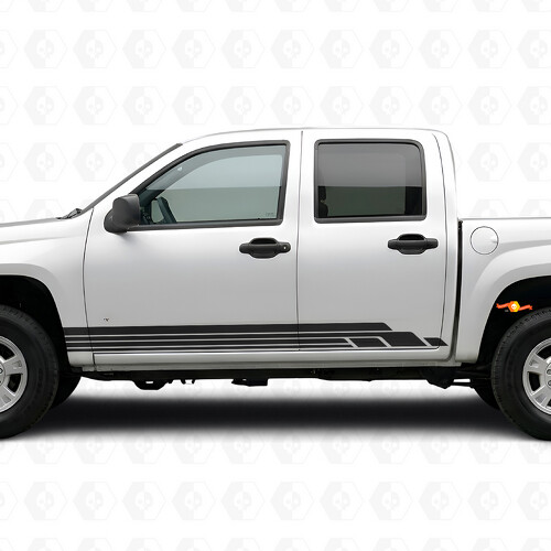 Geschichtete Lichtleisten und Schweller-Vinylstreifen für Chevrolet Colorado 1. Generation 2004-2012