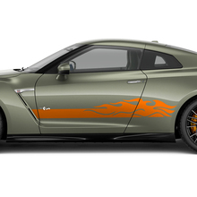 Seitentüren Flames Stripes Decal Kit für Nissan GT-R
 3